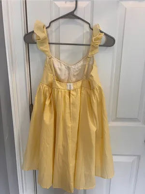 Women’s Yellow Babydoll Mini Sundress thumbnail 3