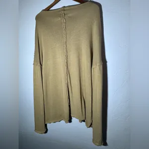 We The Free Oversized Tan/Khaki Tunic Textured Sweater Size Large‎ thumbnail 7