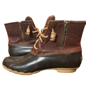 Sperry Top Sider Waterproof Duck Boot Women's Size‎ 7.5 Leather Rubber Brown thumbnail 6