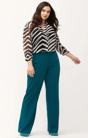 Lane Bryant | The Lena Tighter Tummy Wide Leg Tailored Stretch Trouser Pant 16 thumbnail 14