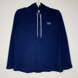 L.L Bean Women’s Outdoors Blue Pullover Hooded Sweatshirt, Sz Small thumbnail 1