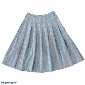 PENDLETON Houndstooth 100% Wool Pleated Skirt Size 10 thumbnail 3