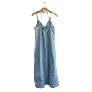 Universal Threads Chambray Denim Maxi Dress Cotton‎ Minimalist XS thumbnail 2