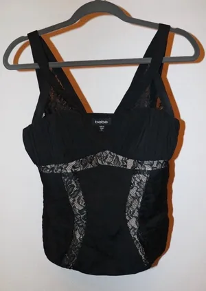 Bebe sleeveless ruched blouse thumbnail 1