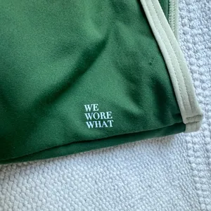 We wore what contrast one shoulder top green / wheat NWT XS thumbnail 6