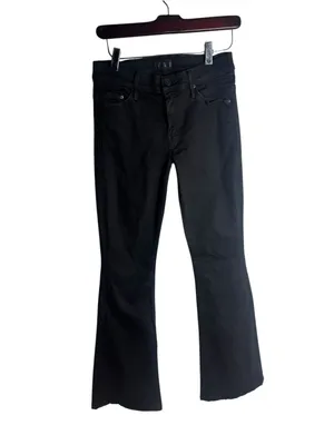Mother Denim The Cruiser Flare Black Denim Jeans In Not Guilty 26 thumbnail 2