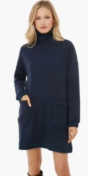 Navy Turtleneck Dress thumbnail 1