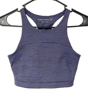 Outdoor Voices Size XS Move Free Crop Top‎ Blue Longline Sports Bra thumbnail 1