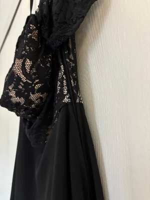 Black Lace Homecoming Macy's Dress thumbnail 5