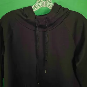 NWT J Jill‎ Womens Black Fit Peach Soft Hooded Dress Medium thumbnail 3