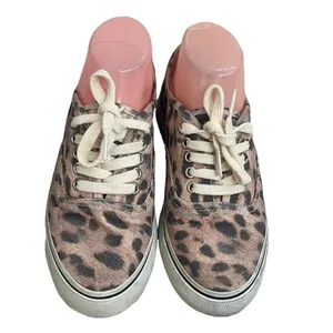 RE/DONE Low Top Skate Sneakers Faded Leopard Print Canvas Size 37 Pre Owned‎ thumbnail 2