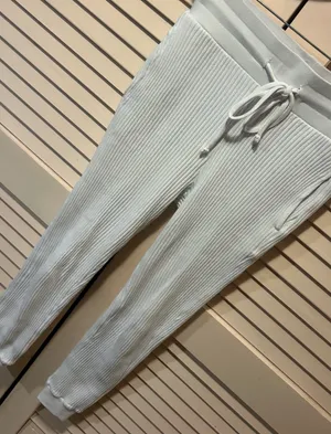 THE RANGE Primary Rib Jogger Sweatpants in White Women’s Size Small thumbnail 2