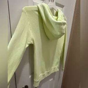 AMERICAN EAGLE neon green hoodie size XS distressed 100% cotton thumbnail 8