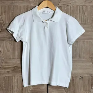 Bloomingdales Womens White Polo Shirt Size PS Normcore Classic thumbnail 1