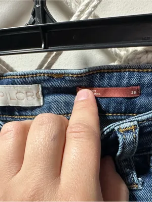 Pilcro High-Rise Straight Crop Jeans in Dark Blue Denim thumbnail 3