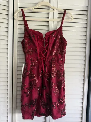 Burgundy Amazon Dress thumbnail 2