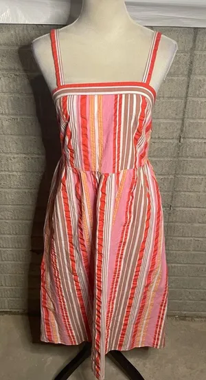 NWT LOFT Womens‎ Striped Criss Cross Back Maxi Dress Size 2 Petite thumbnail 1