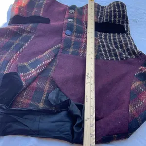 Vintage ZOE size M velvet plaid jacket.Art to wear. thumbnail 5
