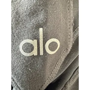 Alo Yoga Women‎ Moto Leggings High Waist Mesh Panel Charcoal Gray Size M W5434R thumbnail 6