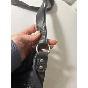 The Sak Black 100% Leather‎ Purse Handbag Bag Magnetic Flap Foldover Soft thumbnail 9