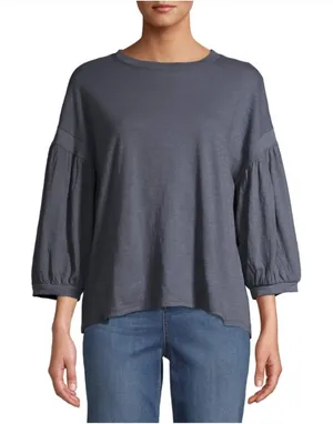 Time and tru balloon sleeve tee top, NWT S thumbnail 1