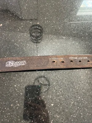 Nocona Western Brown Leather Belt With Silver Floral Buckle thumbnail 8