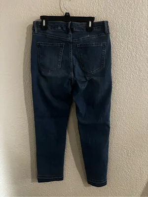 Nine West Deep Indigo High-Rise Straight Jeans thumbnail 3