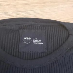 Aerie Ribbed Long Sleeve Top Black Crewneck Slim Fit Shirt‎ XL Womens thumbnail 3