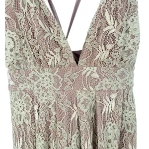 NWT Lulus Lace Up Back Lace‎ Maxi Dress Deep V Neck High Slit Blush Pink Size XS thumbnail 8