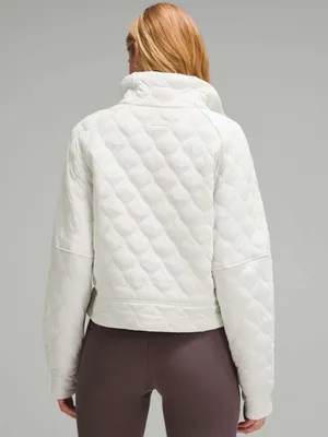 Lululemon Scuba Oversized Quilted Half Zip Size M/L Bone thumbnail 2