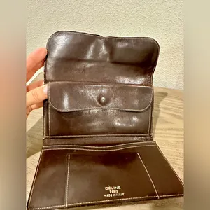 Vintage Celine Carriage Tri-Fold Long Wallet thumbnail 7