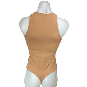 Abercrombie & Fitch Soft A&F Tan Sleeveless Cami Camisole Tank Bodysuit Top S thumbnail 2