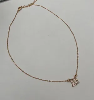 Dainty Gold Chain Angel Number Necklace thumbnail 4