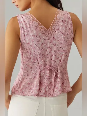 Reformation Cristina Top | Size: 10 | Pink Floral thumbnail 2