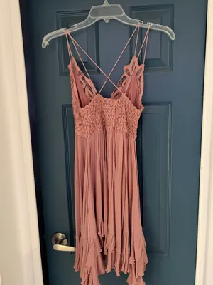 NWOT Free People Adella Mini Dress Dusty Rose size Small thumbnail 11