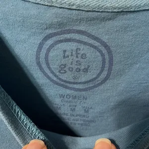 Life is Good Tee Blue Short Sleeve Womens Medium thumbnail 5
