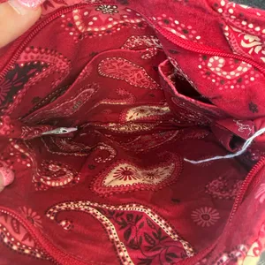 Vera Bradley Red Paisley Quilted Crossbody Bag thumbnail 4