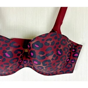 Victoria Sport‎ by Victorias Secret Bra Sz 32C Burgundy Red Leopard Print thumbnail 2