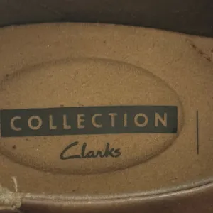 Clarks Collection Brown Leather Ankle Booties Block Heel Side Zip Women’s 8 thumbnail 6