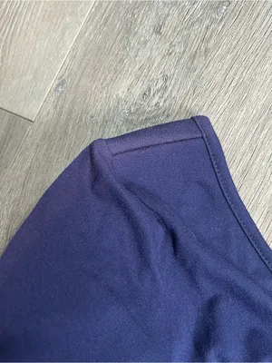 Baby Moon Maternity Navy Blue Ruched Dress XS V-Neck thumbnail 9
