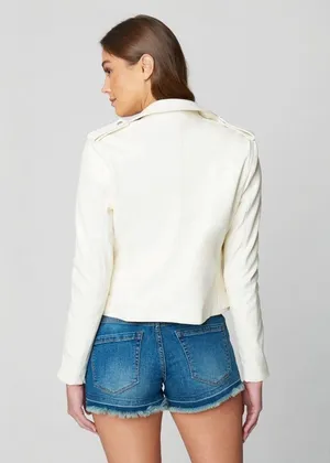 BLANKNYC | Pure Motivation Vegan Leather Moto Jacket w/ Quilting Stitch Small thumbnail 4