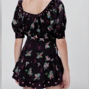 For Love and Lemons Ruffle tiered Wilson black polka dot mini dress Medium thumbnail 6