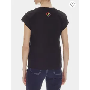 Sandro Zoelie Embroidered Slogan T-Shirt Don't‎ Be Late For Love Embroidered thumbnail 2