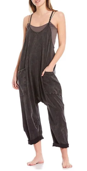 Free People Movement Hot Shot Onesie Black S thumbnail 1