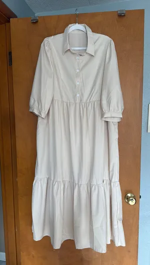 Shein Maxi Dress Cream XL thumbnail 1