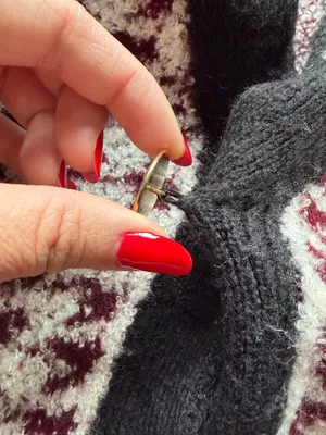 Anthropologie Maeve Burgundy and White Houndstooth Cardigan thumbnail 7