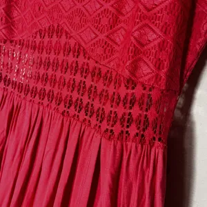 Material Girl Red Maxi dress Layered Mini Skirt‎ Sleeveless size S illusion thumbnail 5