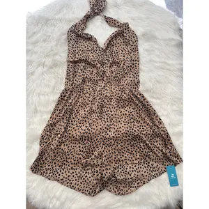 Cupshe Leopard Print Halter Romper Size Medium thumbnail 6