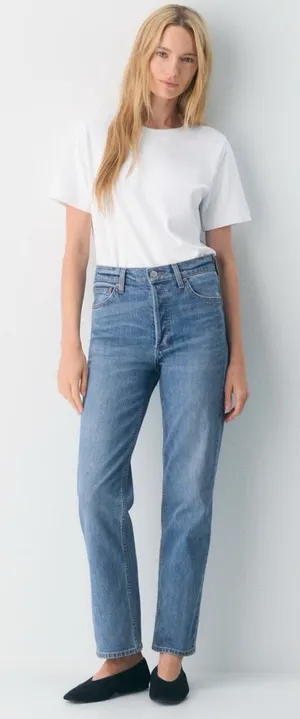 Aritzia Denim Forum The Arlo Hi-Rise Straight Jean Sz 26 Tall Minimalist 90's thumbnail 1
