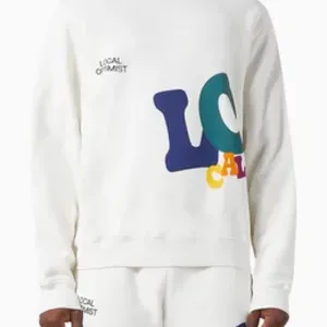 Madhappy White Multicolor Graphic Crewneck Sweater: Size XS thumbnail 1
